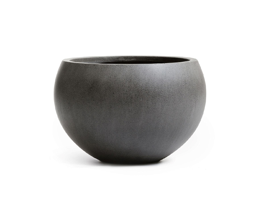 Кашпо Эффектори Бетон полусфера тёмно-серый бетон_2