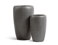 Кашпо Эффектори Бетон Высокий округлый конус Тёмно-серый бетон