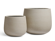 Кашпо Эрго Файн Рок Дизайн-чаша Классик Белый песок 