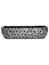 Кашпо Shell table top planter mother of pearl silver-blue