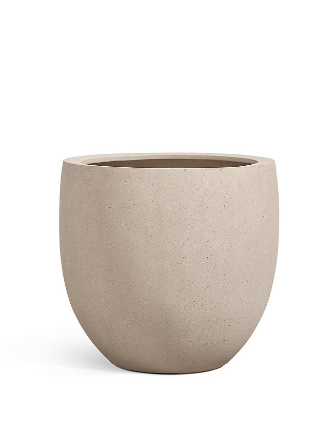 Кашпо Эффектори Бетон Большой округлый конус Белый песок_2