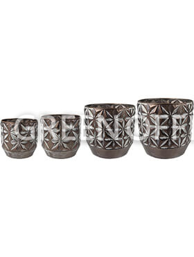Кашпо Indoor pottery pot linske copper (комплект из 4 шт.)