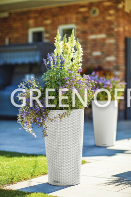 Кашпо Lechuza Cilindro Cottage (белый) - Фото 8