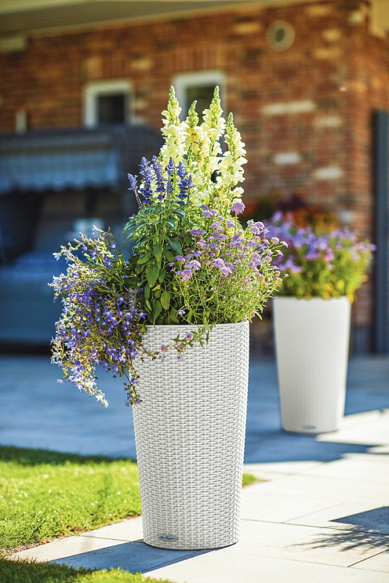 Кашпо Лечуза Цилиндро Коттадж (белый)_6